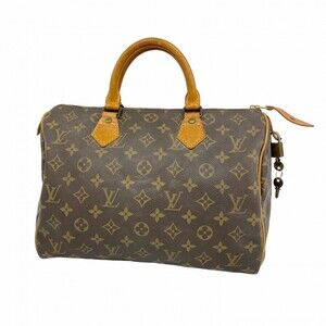 Louis Vuitton Monogram Speedy Handbag Brown